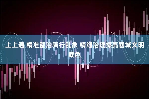上上通 精准整治骑行乱象 精细治理擦亮蓉城文明底色